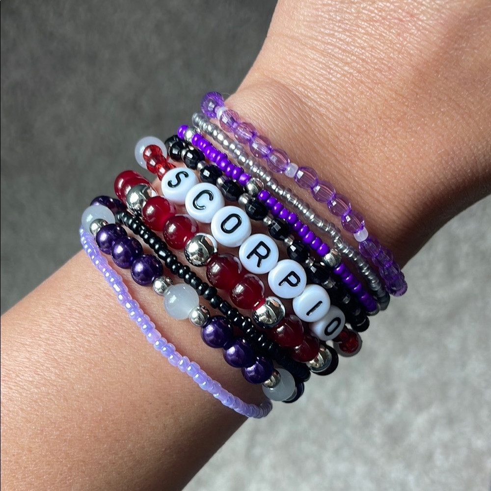 Scorpio Beaded Bracelet Set